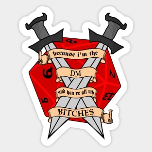 DM Bitches - Sword Sticker